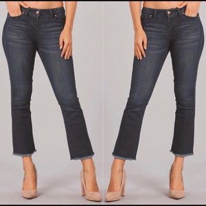 Celebrity Pink Cropped Denim Flares